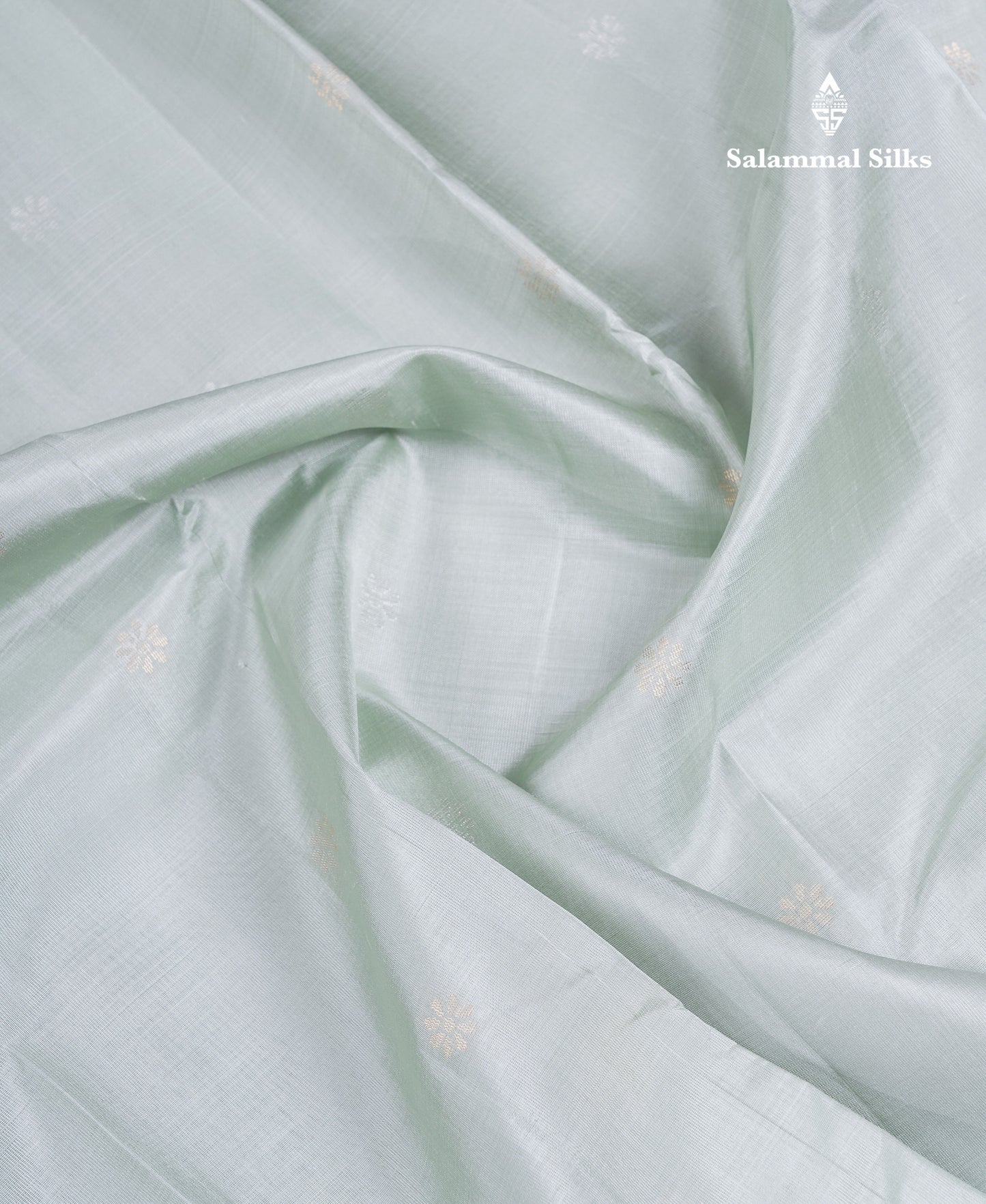 Beautiful Dual Tone Rexona Green Pure Kanjivaram Silk Saree With Contrast Navy Blue Fancy Border