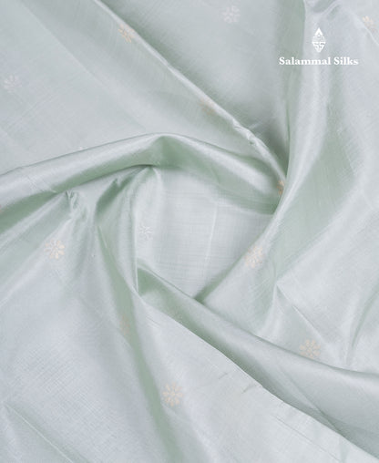 Beautiful Dual Tone Rexona Green Pure Kanjivaram Silk Saree With Contrast Navy Blue Fancy Border