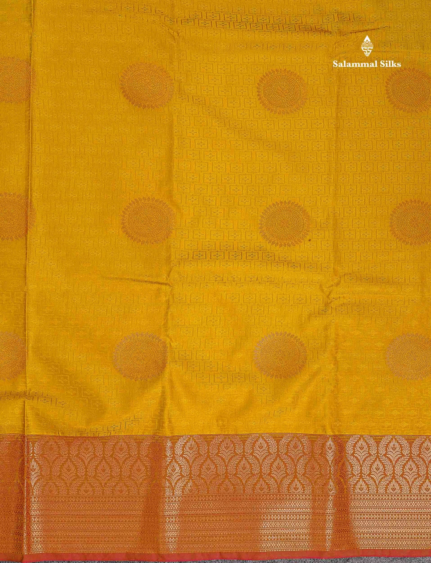 Semi Silk Saree - Yellow Colour Body Butta With Redish Pink Blouse
