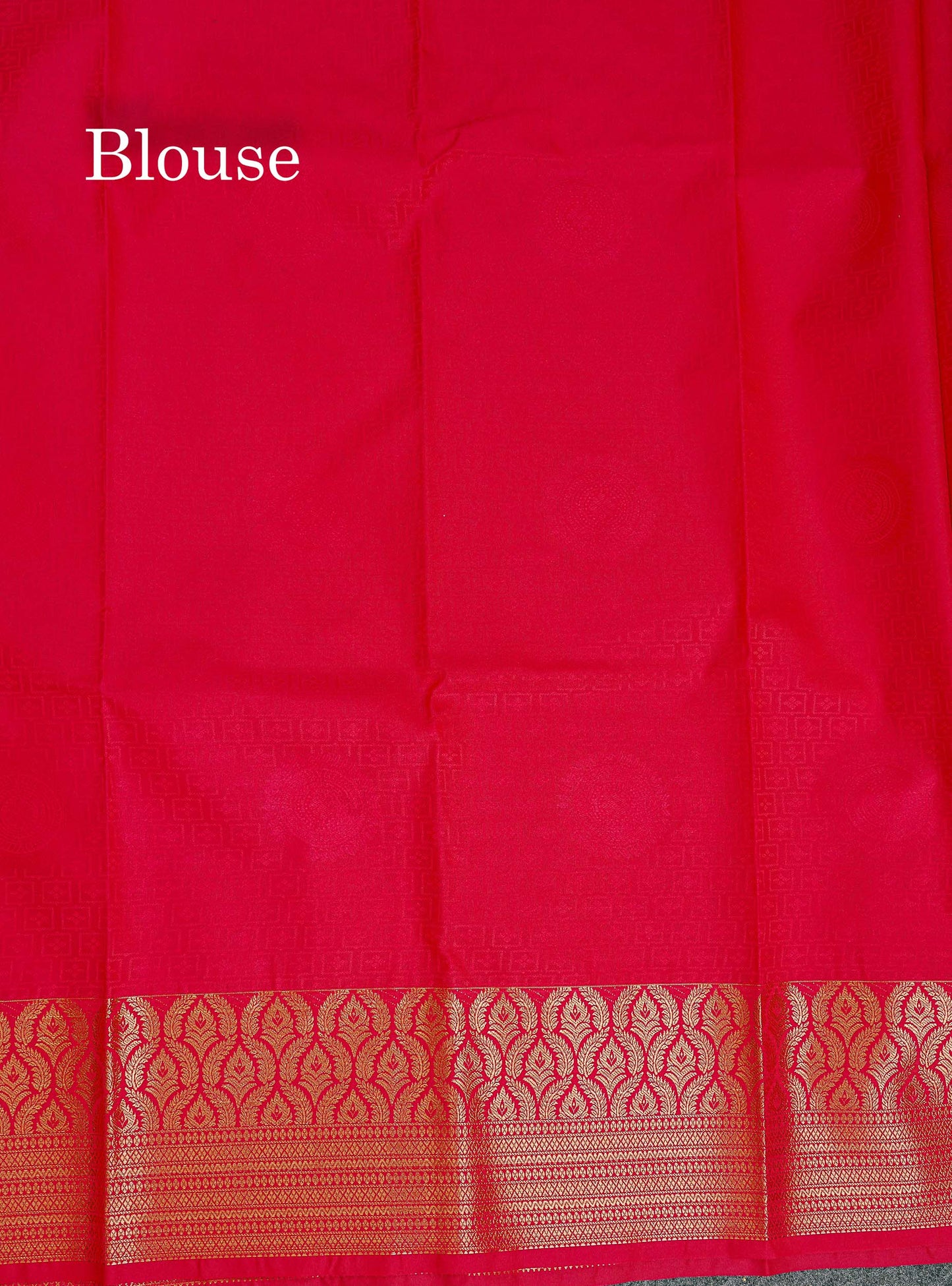 Semi Silk Saree - Yellow Colour Body Butta With Redish Pink Blouse
