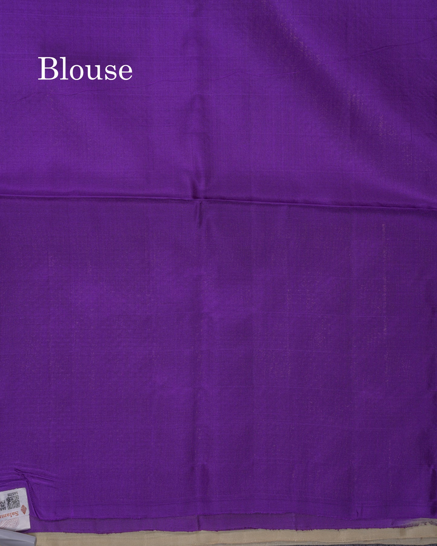 Beautiful Cream Sandal Pure Kanjivaram Soft Silk Saree With Contrast Dark Purple Blouse
