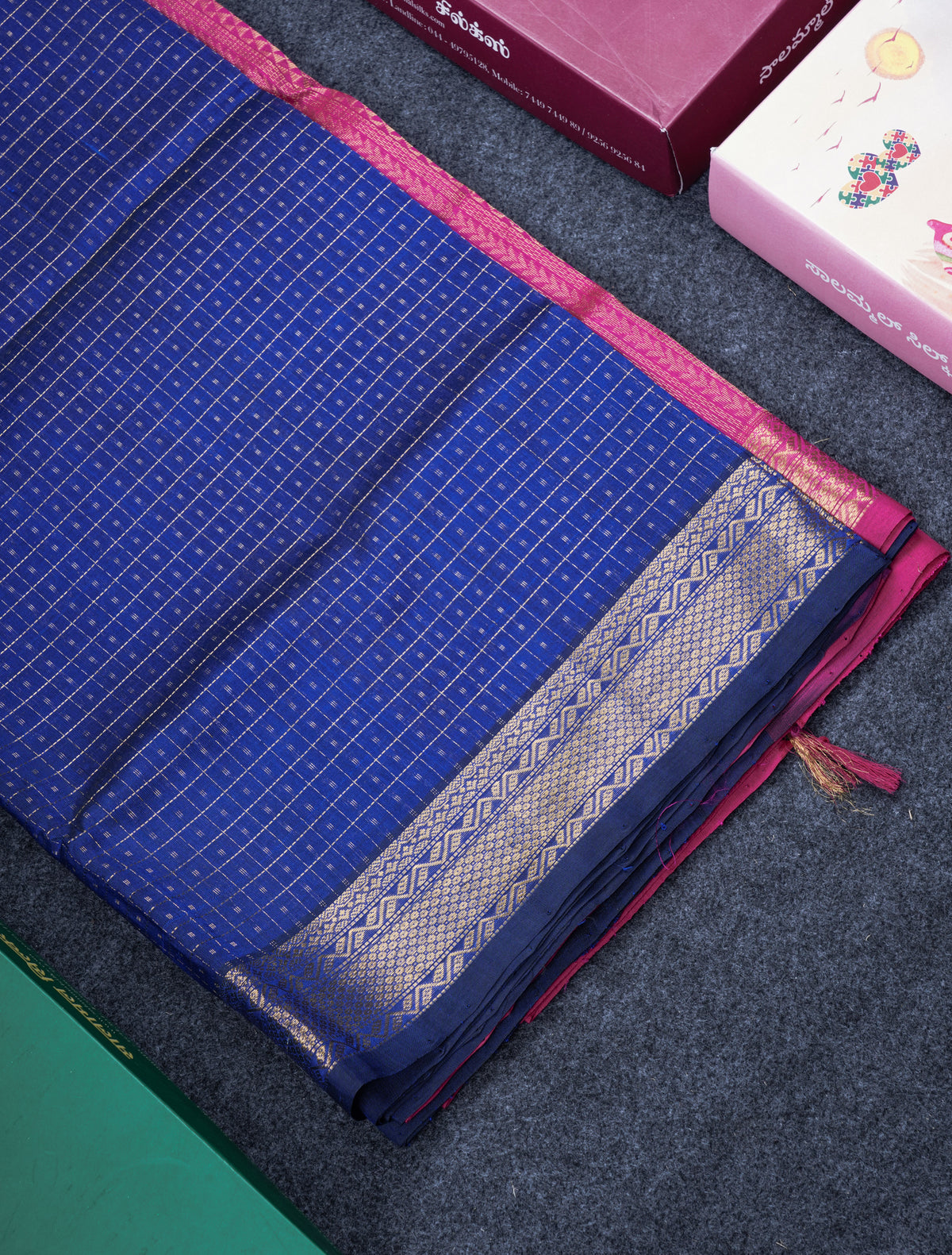 Blue Lakshadeepam With Big Border