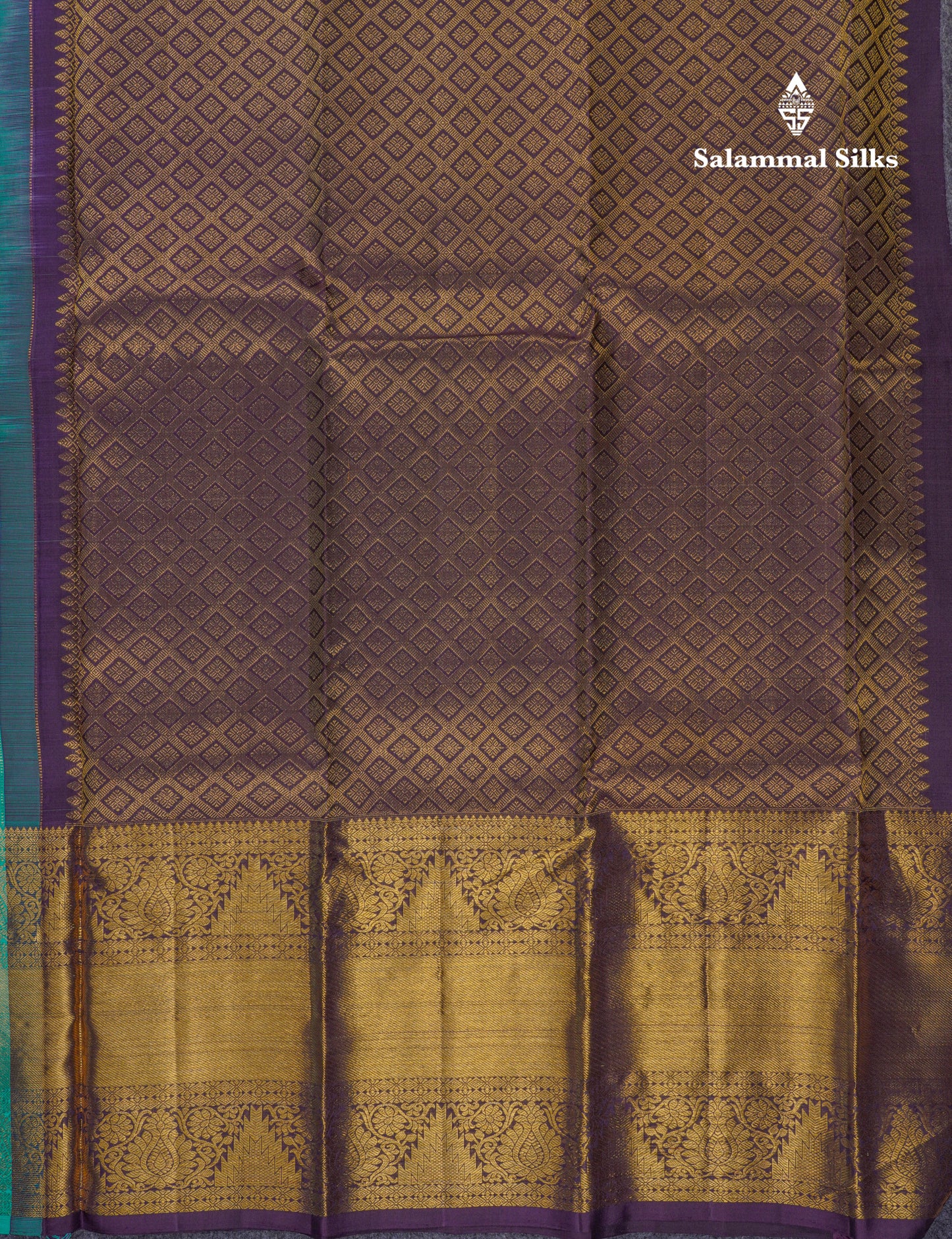 Beautiful Sea Green Pure Kanjivaram Silk Saree With Traditional Evening Morning Border