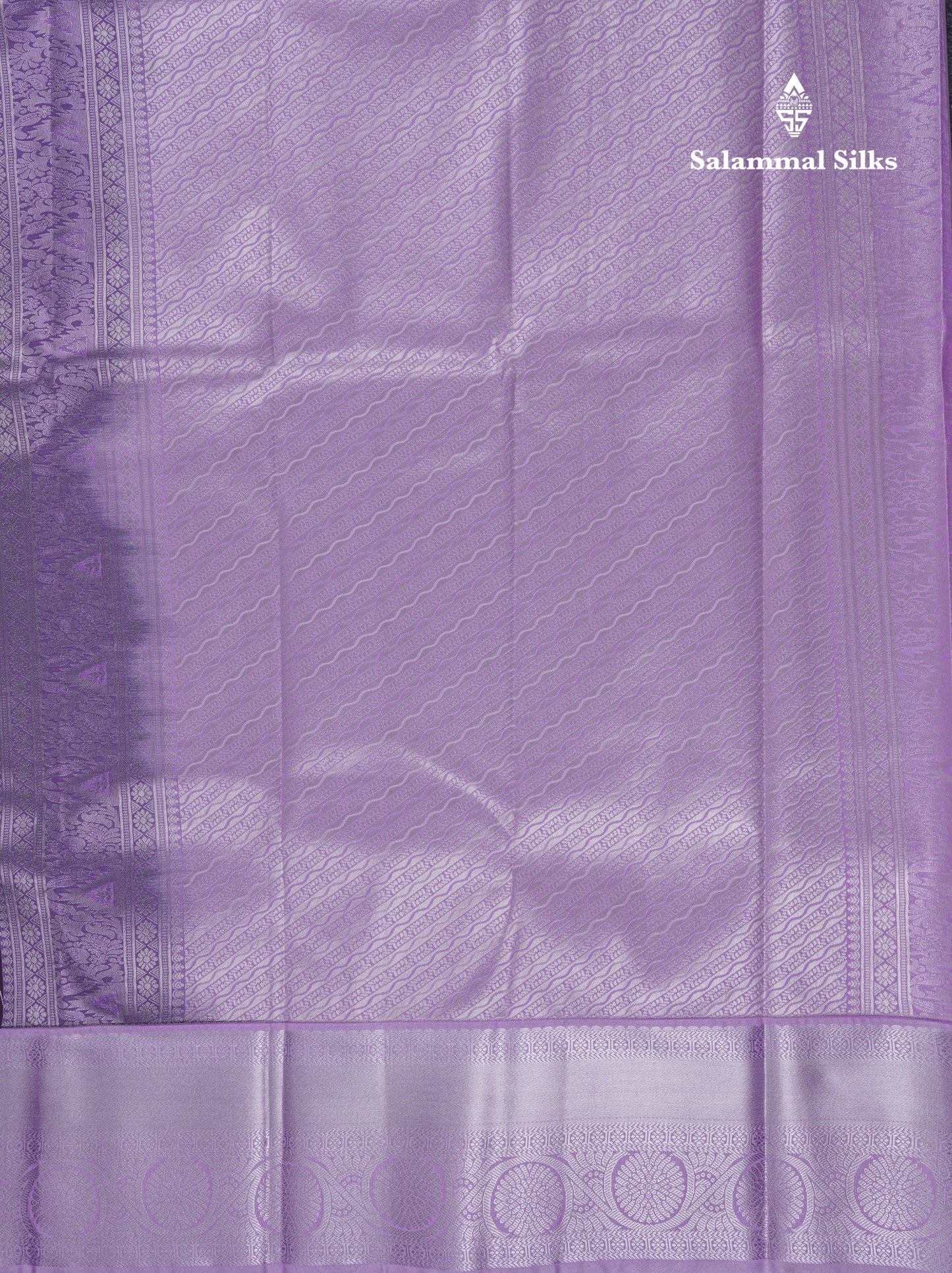 Beautiful Dark Brown Semi Silk Saree With Contrast Lavender Border