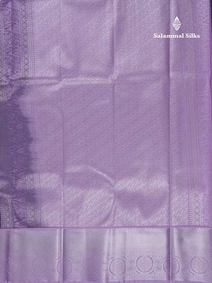 Beautiful Dark Brown Semi Silk Saree With Contrast Lavender Border