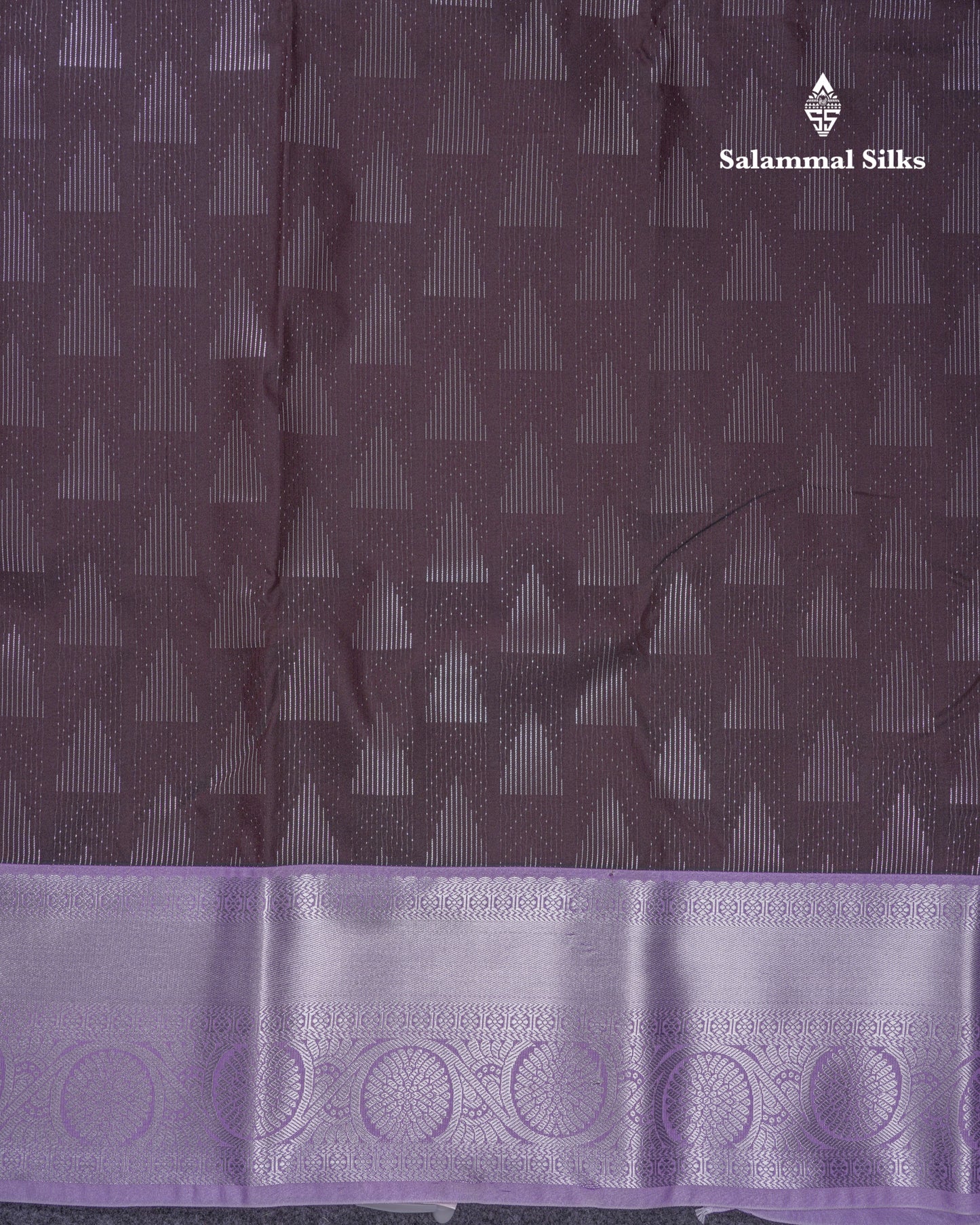 Beautiful Dark Brown Semi Silk Saree With Contrast Lavender Border