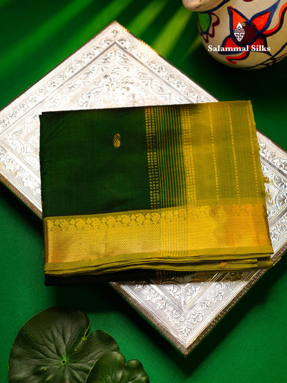 Beautiful Dark Purple Zari Buttas Handloom Pure Silk Cotton Saree With Vadamalli Traditional Border