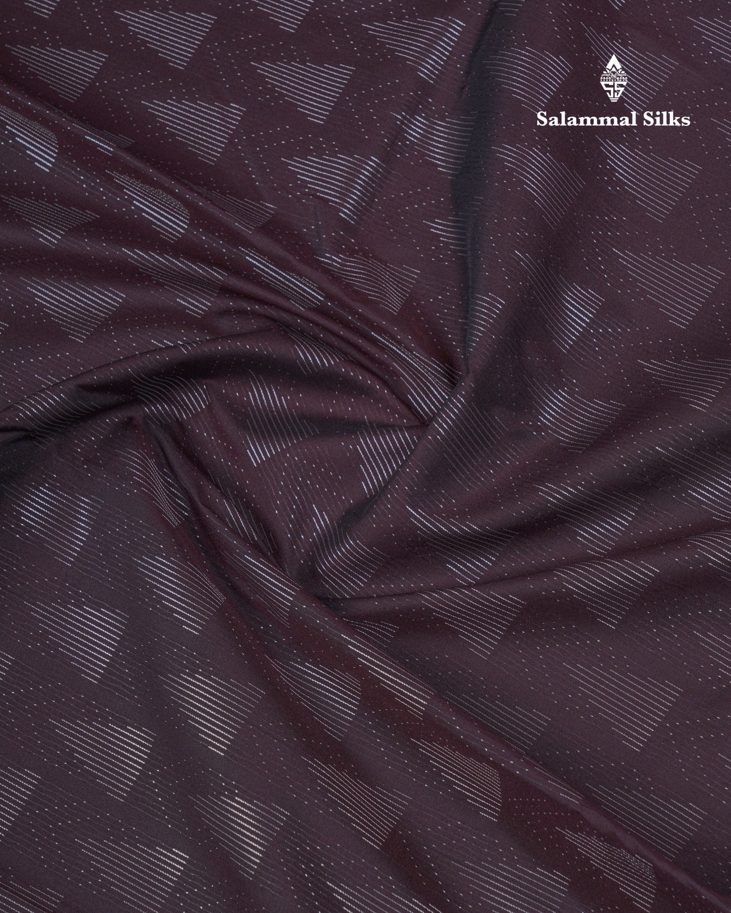 Beautiful Dark Brown Semi Silk Saree With Contrast Lavender Border