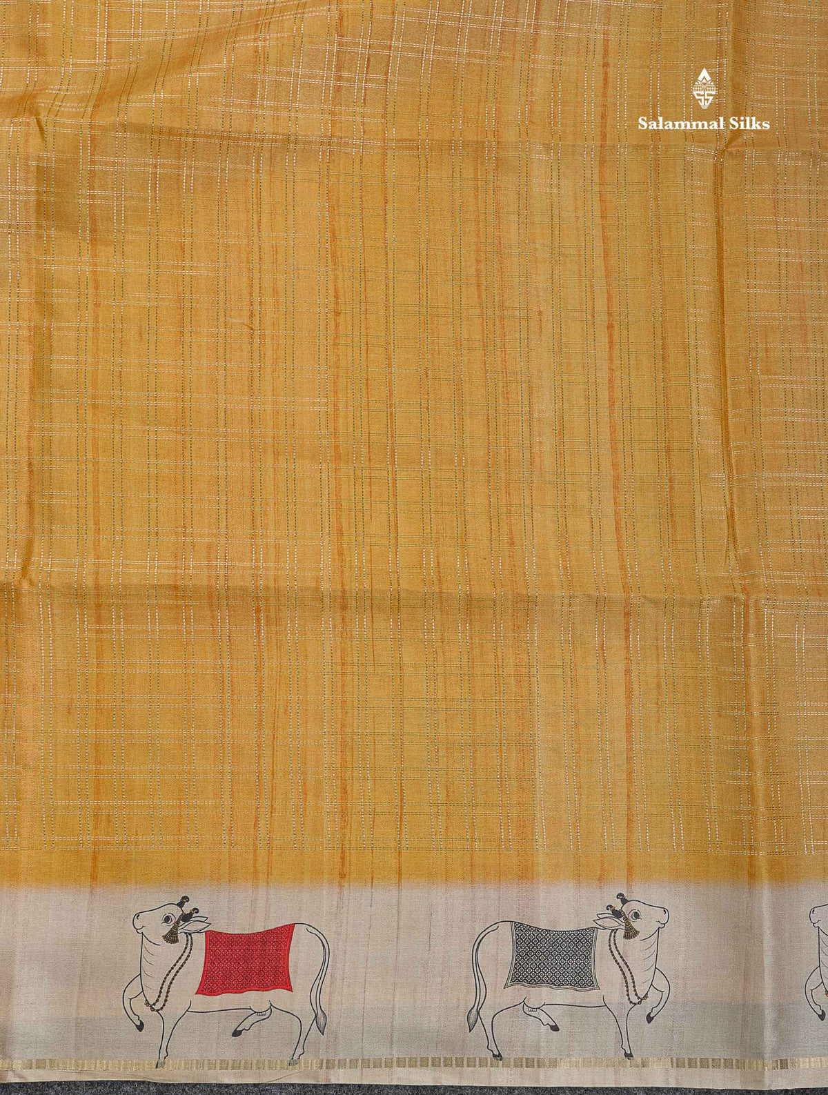 Semi Tussar Saree - Pastel Blue Colour Body With Contrast Half White Fancy Border
