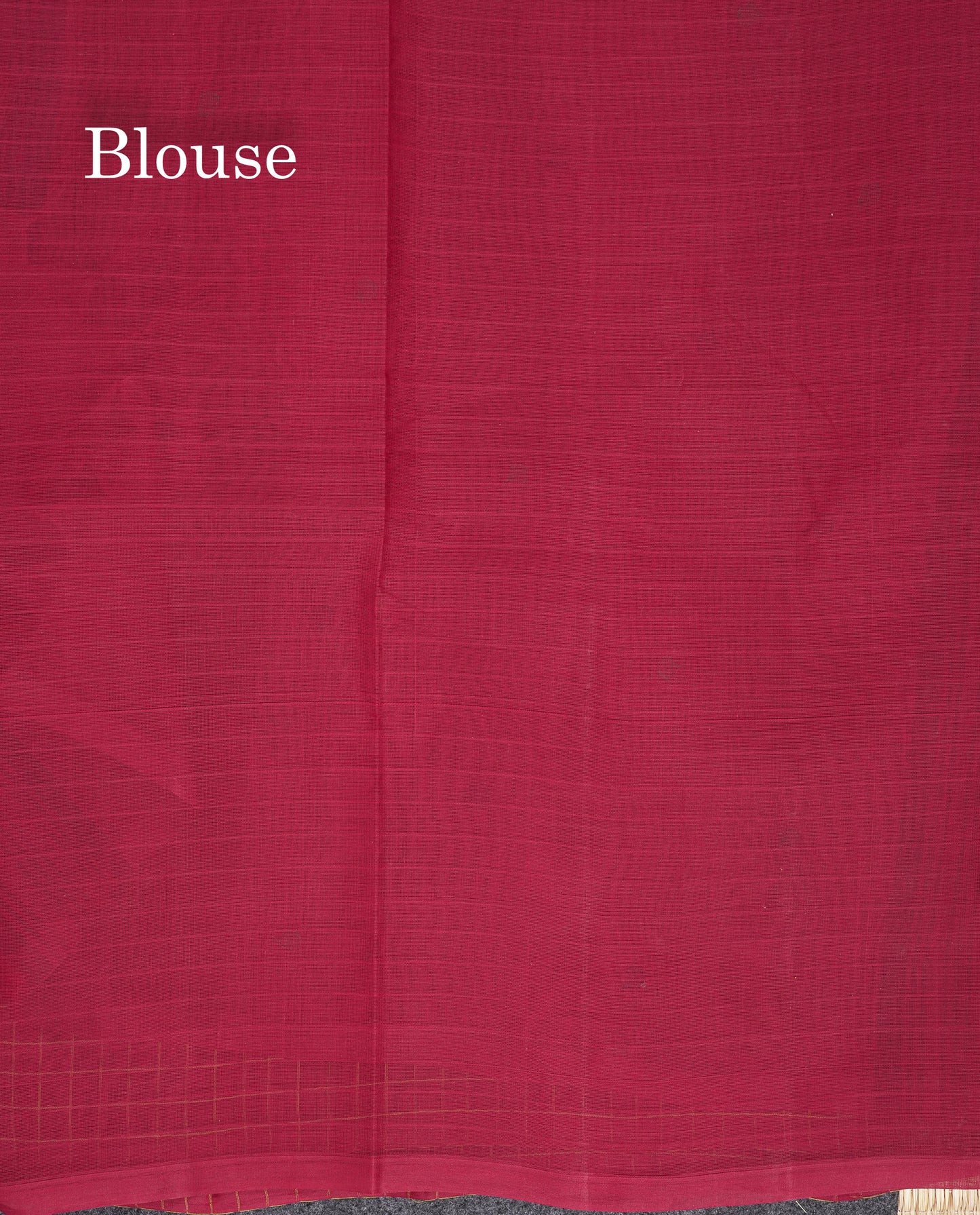 Beautiful Half And Half Light Mustard Yellow & Maroon Thread Work Butta Handloom Pure Cotton Saree With Contrast Maroon Blouse