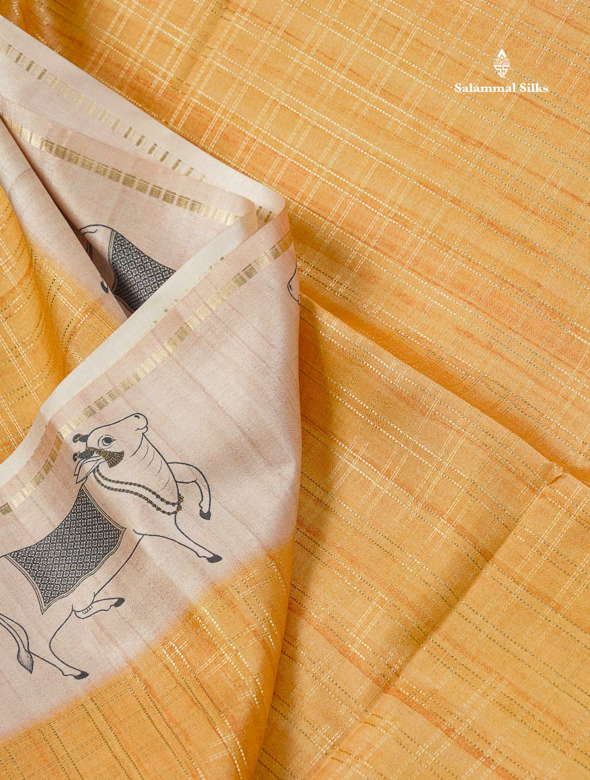 Semi Tussar Saree - Pastel Blue Colour Body With Contrast Half White Fancy Border