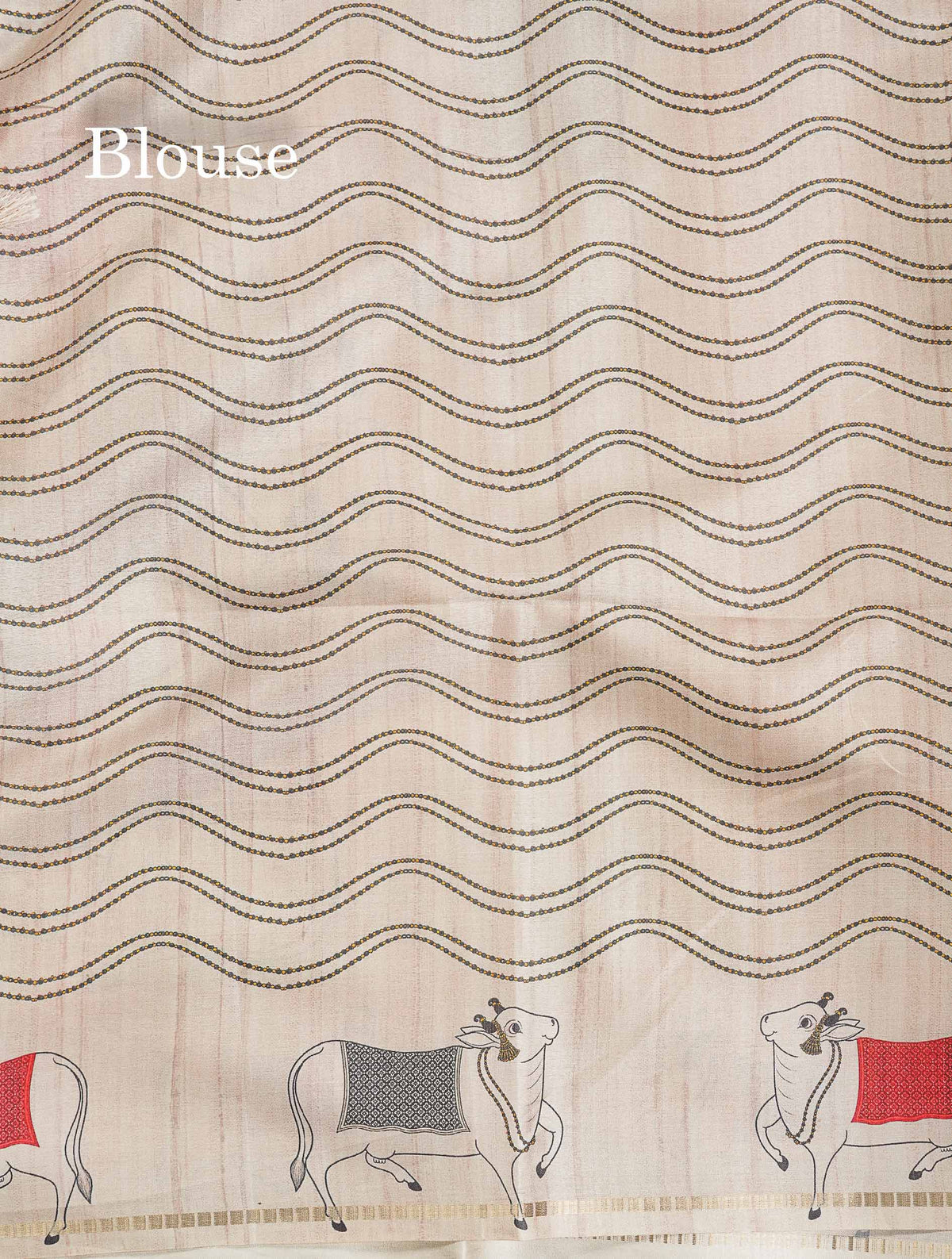 Semi Tussar Saree - Pastel Blue Colour Body With Contrast Half White Fancy Border