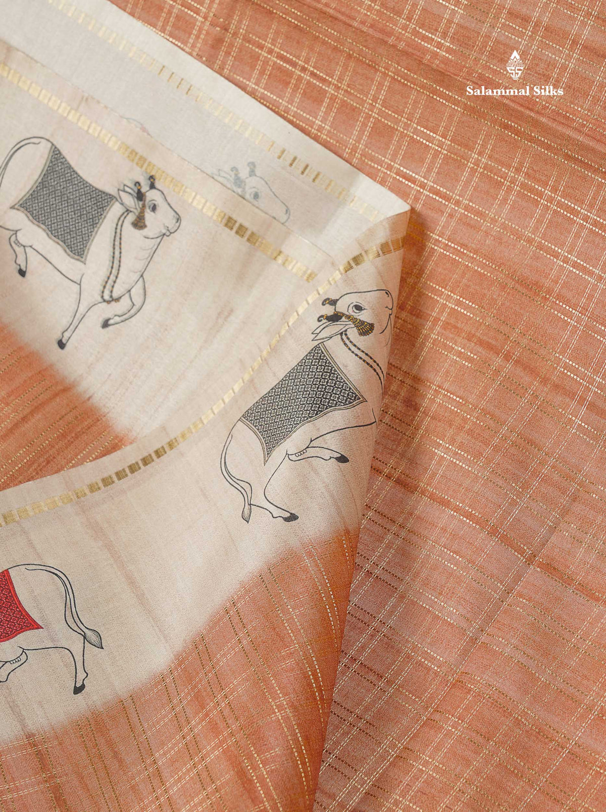 Semi Tussar Saree - Pastel Blue Colour Body With Contrast Half White Fancy Border
