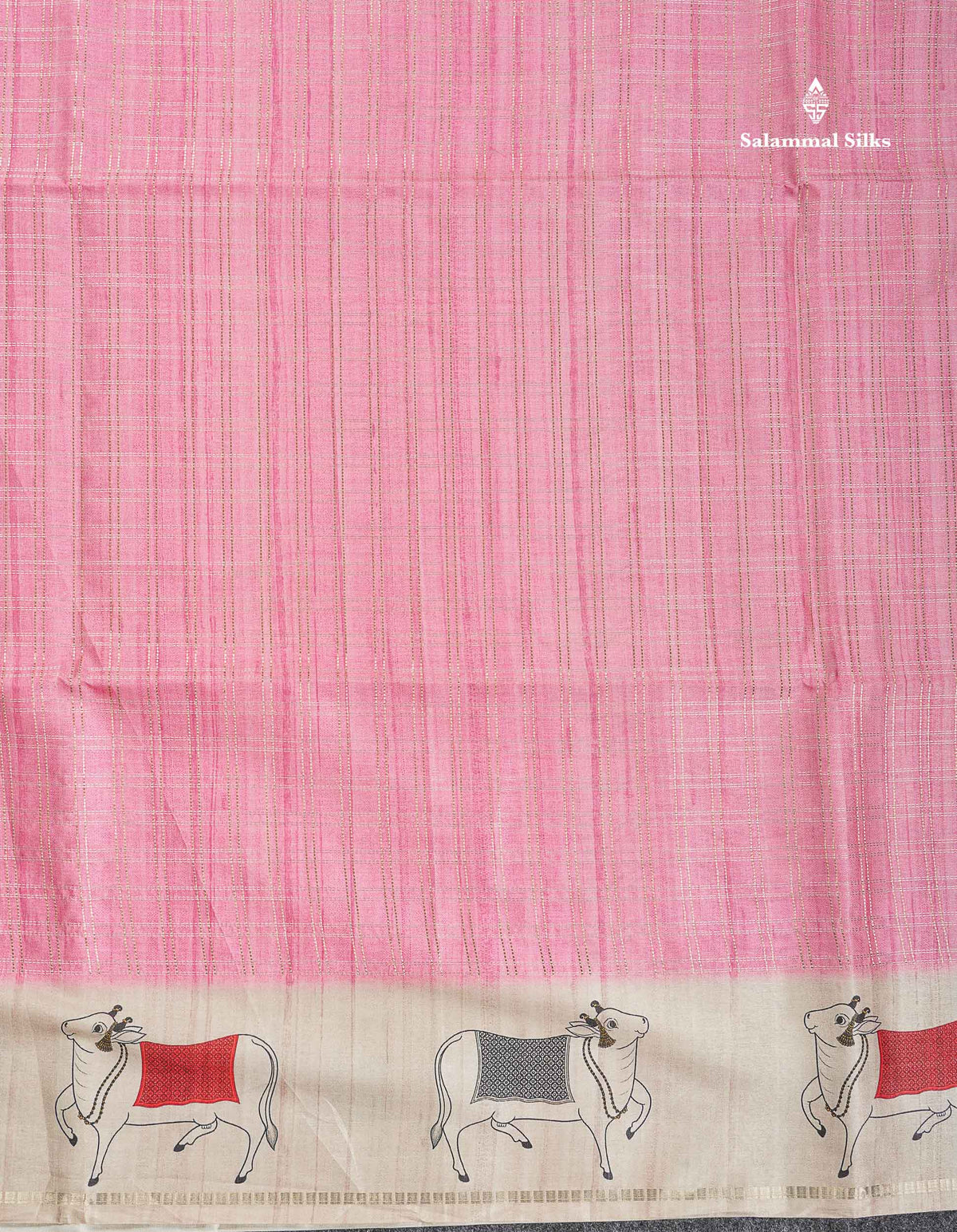 Semi Tussar Saree - Pastel Blue Colour Body With Contrast Half White Fancy Border