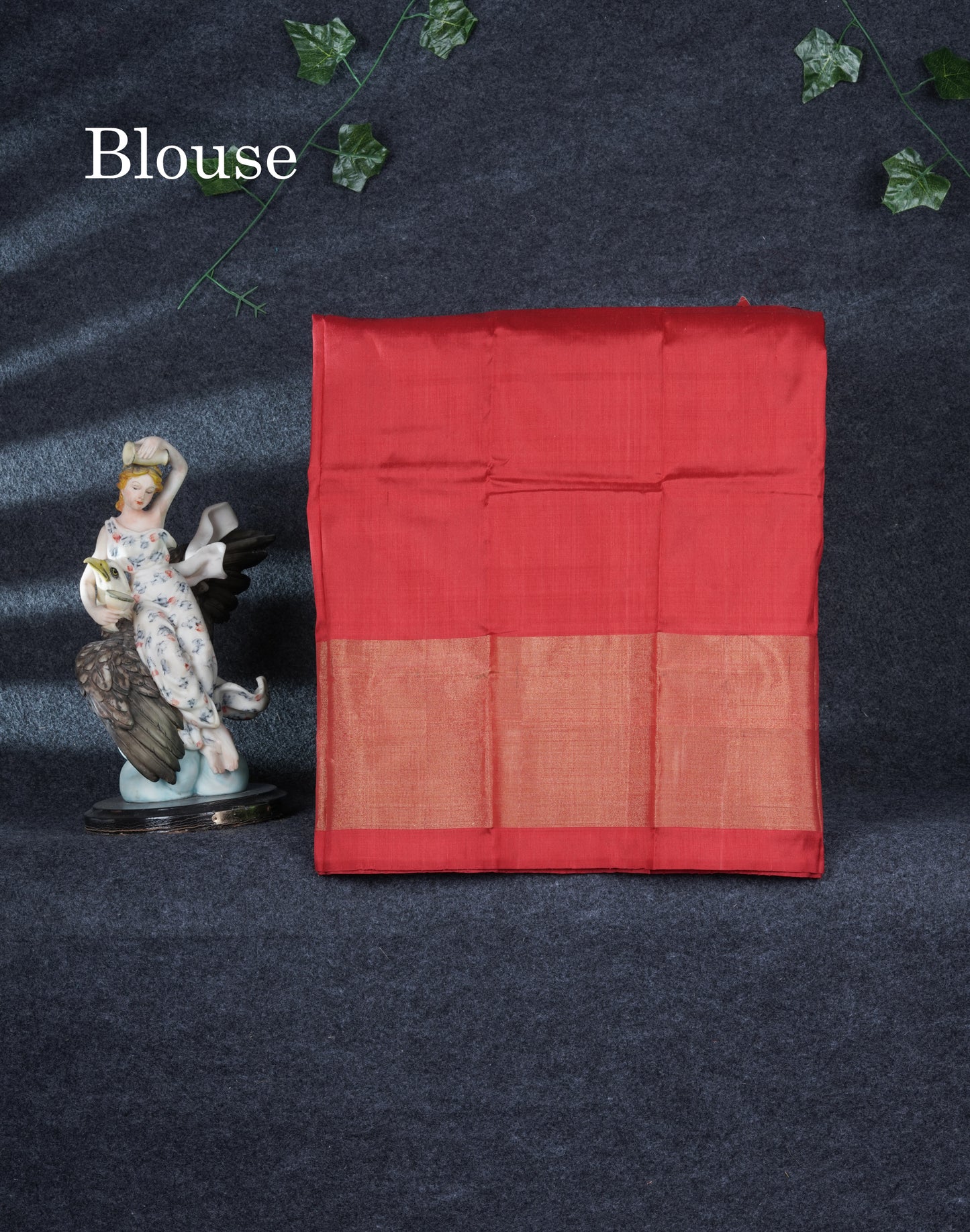 Pure Silk Pattu Pavadai Pochampalli Design (Lemon Yellow) With Contrast Chilly Red Blouse 27"