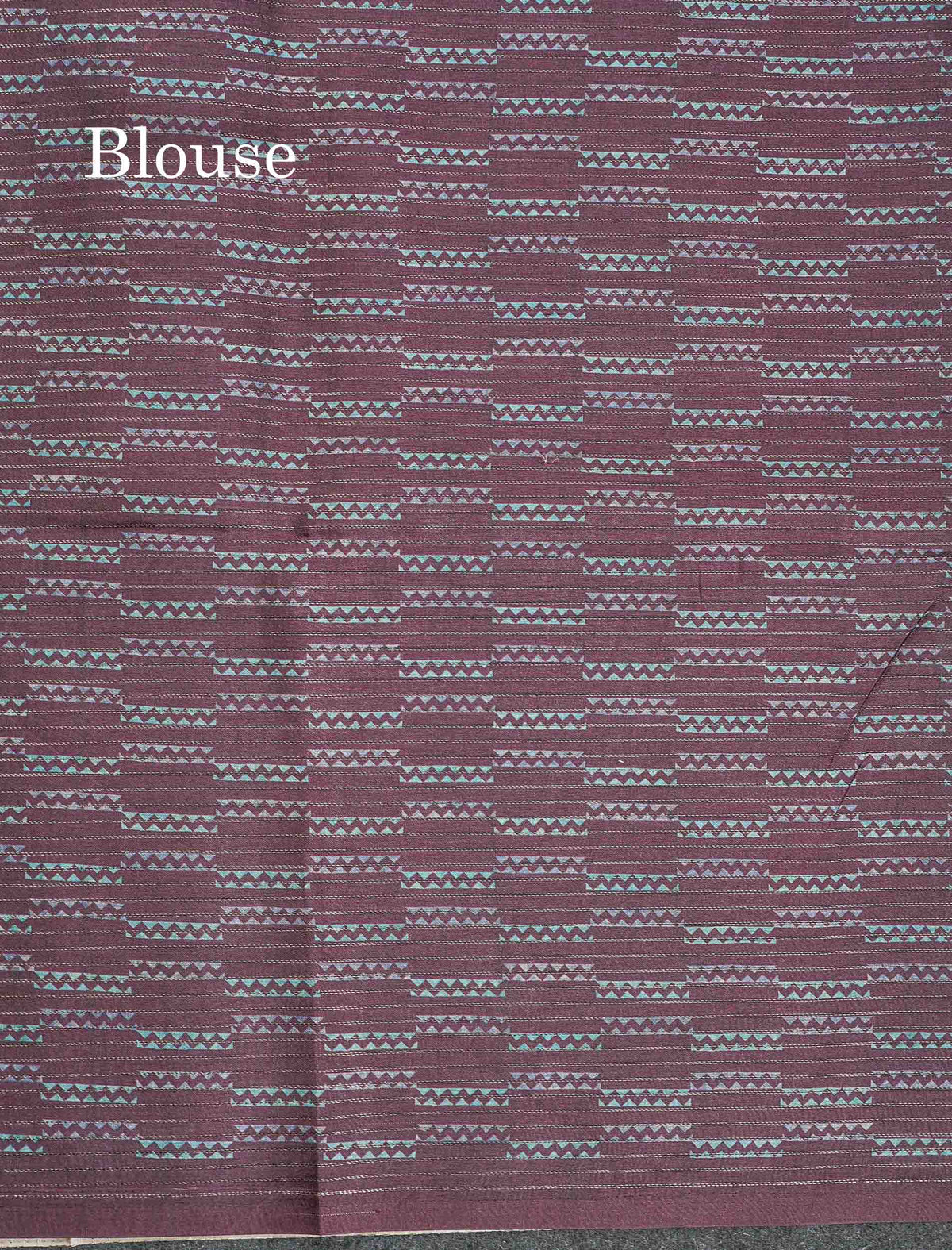 Semi Tussar Saree - MultiColour Body Small Checks With Zig Zag Design & Dual Tone Brown Blouse