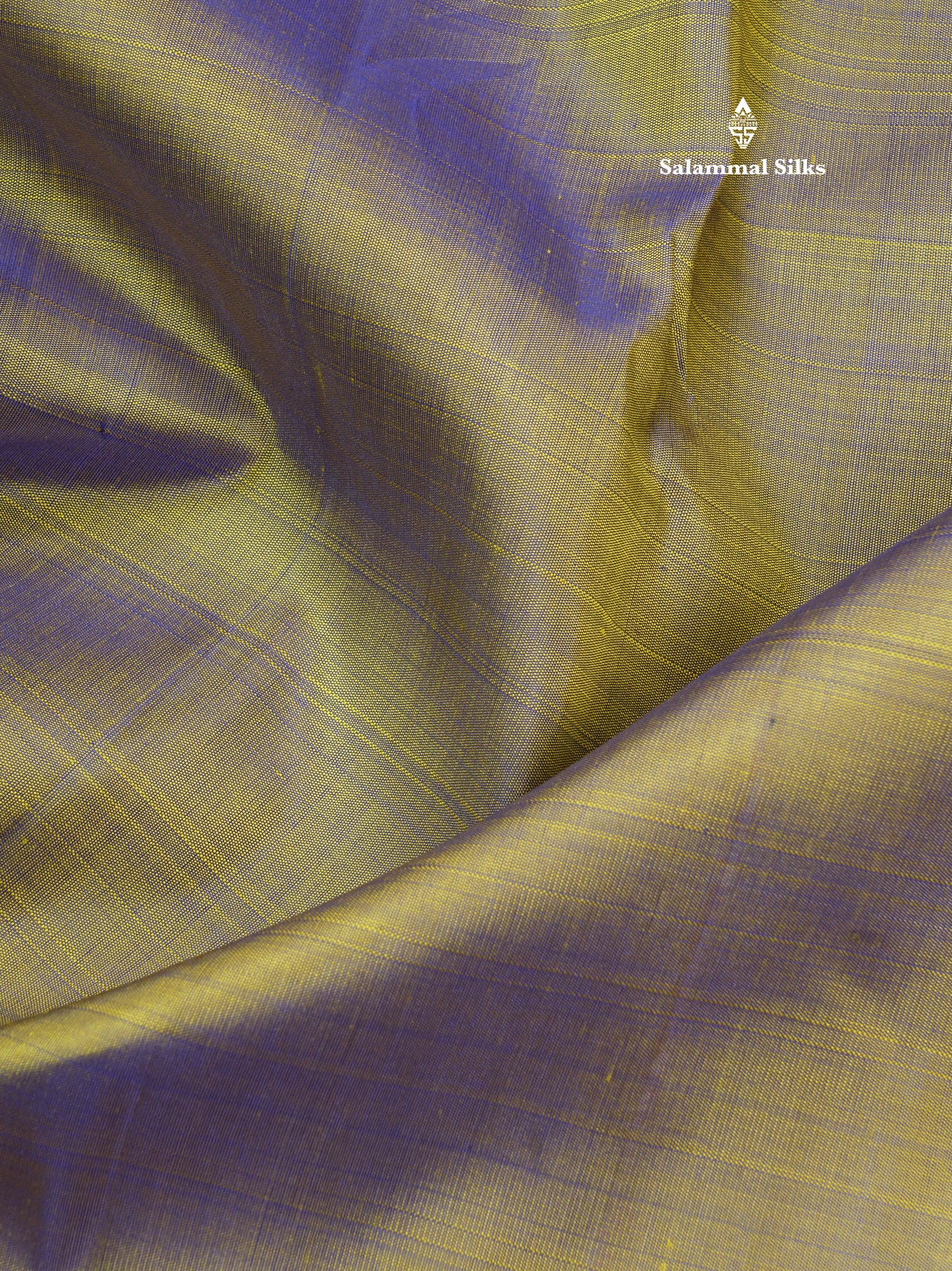 Beautiful Double Shade Pure Kanjivaram Silk Saree With Traditional Multicolour Temple Border
