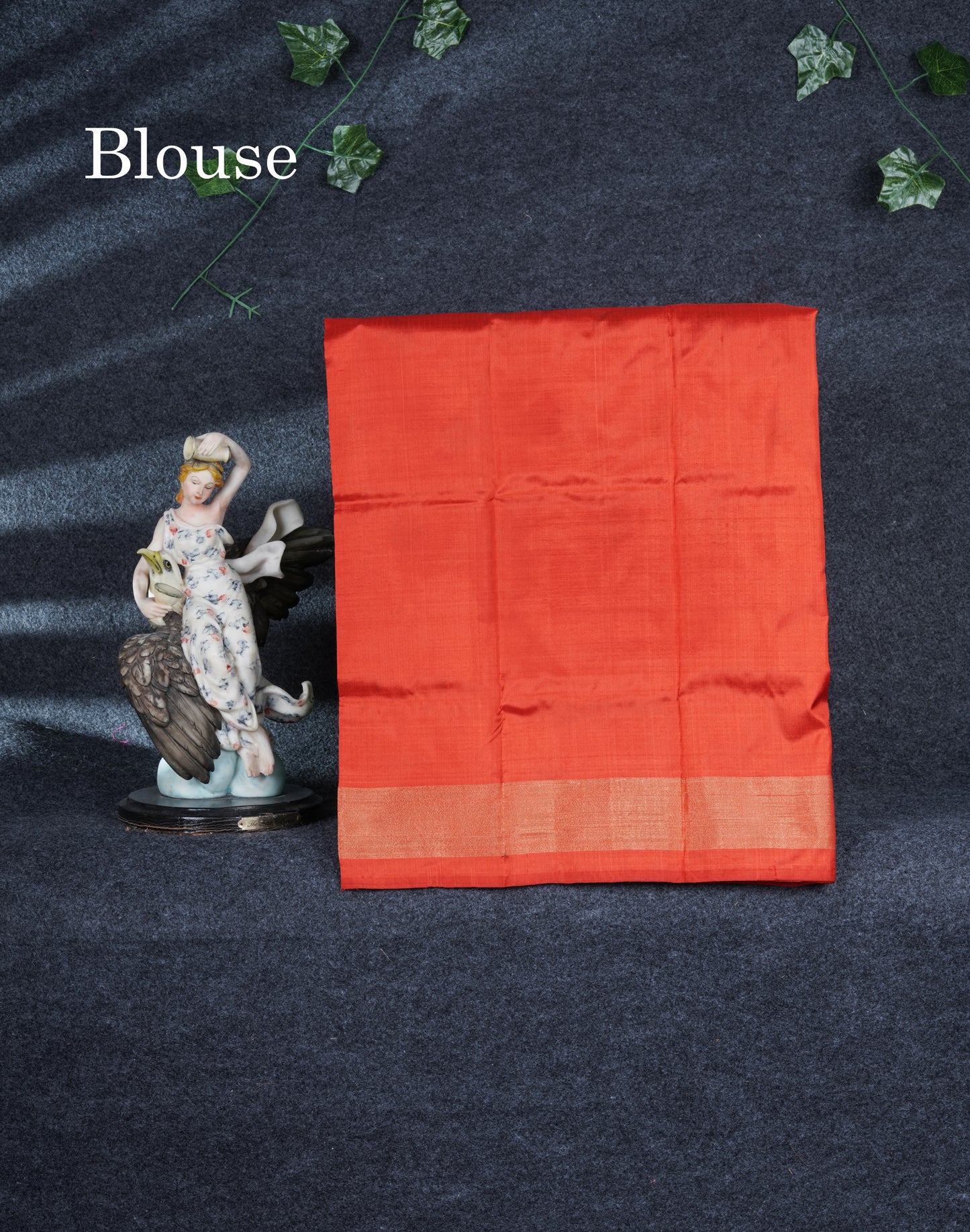 Pure Silk Pattu Pavadai Pochampalli Design (Pink) With Contrast Orange Blouse 27"
