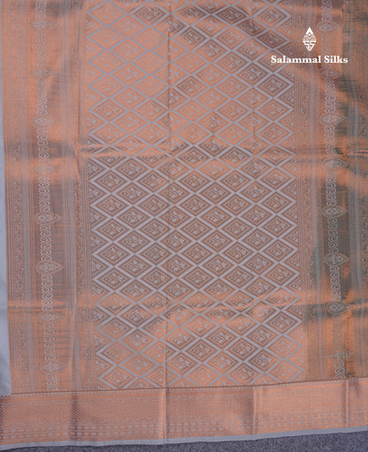 Beautiful Saffire Green Semi Silk Saree With Contrast Grey White Evening Morning Border