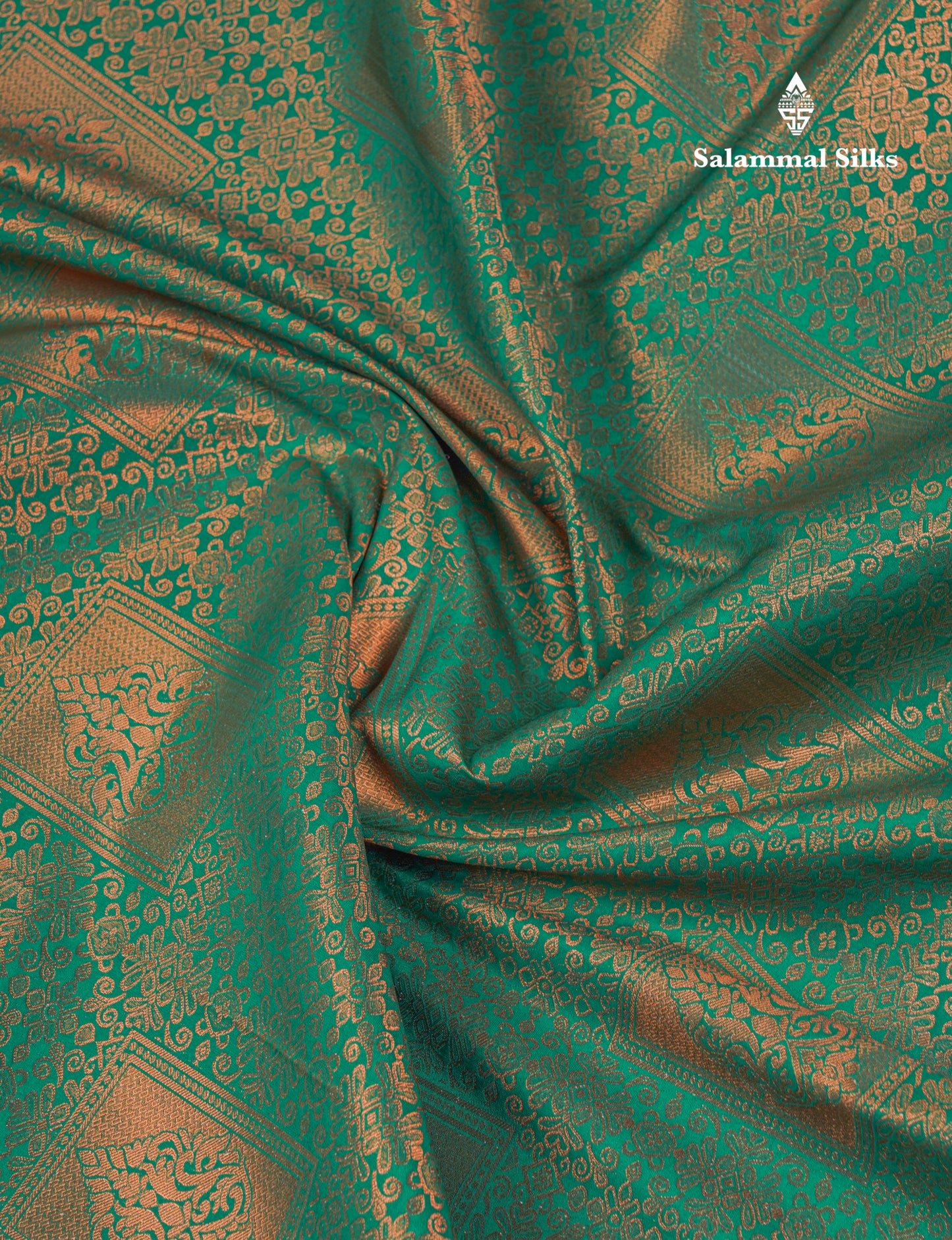 Beautiful Saffire Green Semi Silk Saree With Contrast Grey White Evening Morning Border