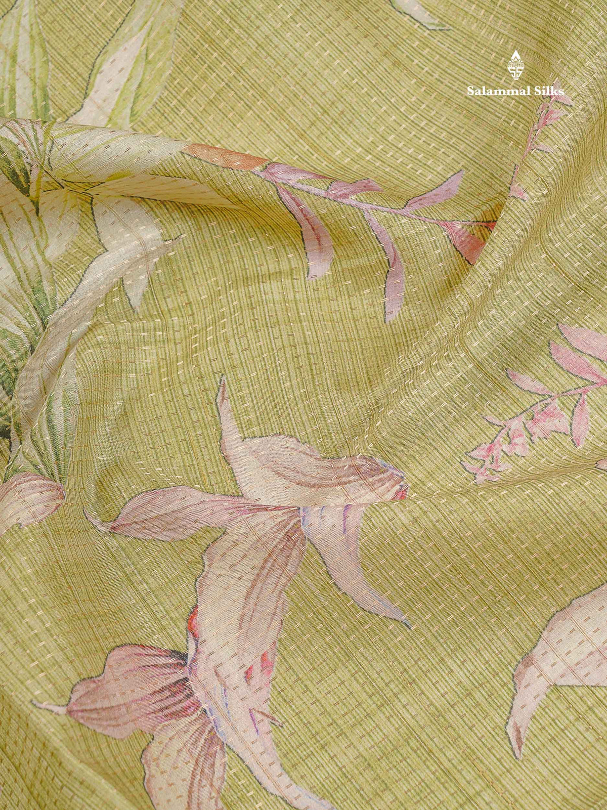 Semi Tussar Saree - Pastel Blue Colour Body With Light Brown Border