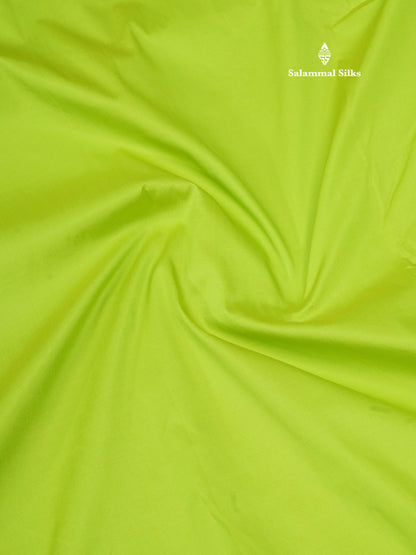 11 Yards Semi Silk Saree Green with Contrast Pink Border