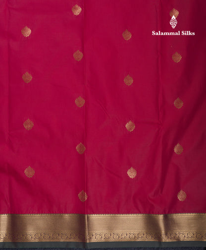 Beautiful Dual Tone Peacock Blue Semi Silk Saree With Contrast Purple Small Border