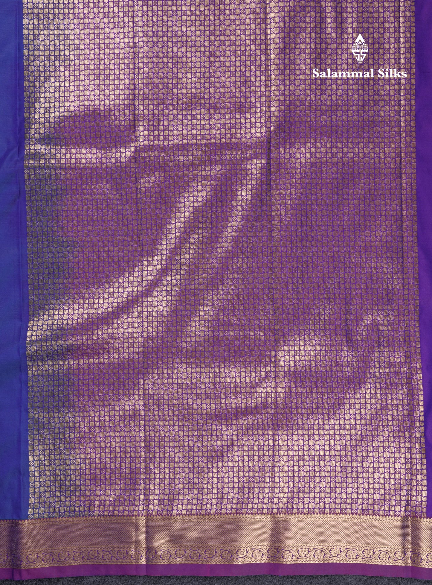 Beautiful Dual Tone Peacock Blue Semi Silk Saree With Contrast Purple Small Border