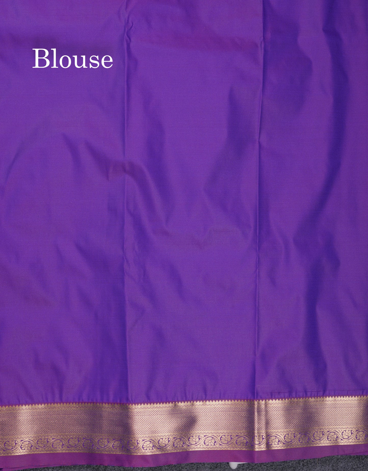 Beautiful Dual Tone Peacock Blue Semi Silk Saree With Contrast Purple Small Border