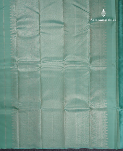 Beautiful Rexona Green Fancy Pure Kanjivaram Silk Saree With Blouse