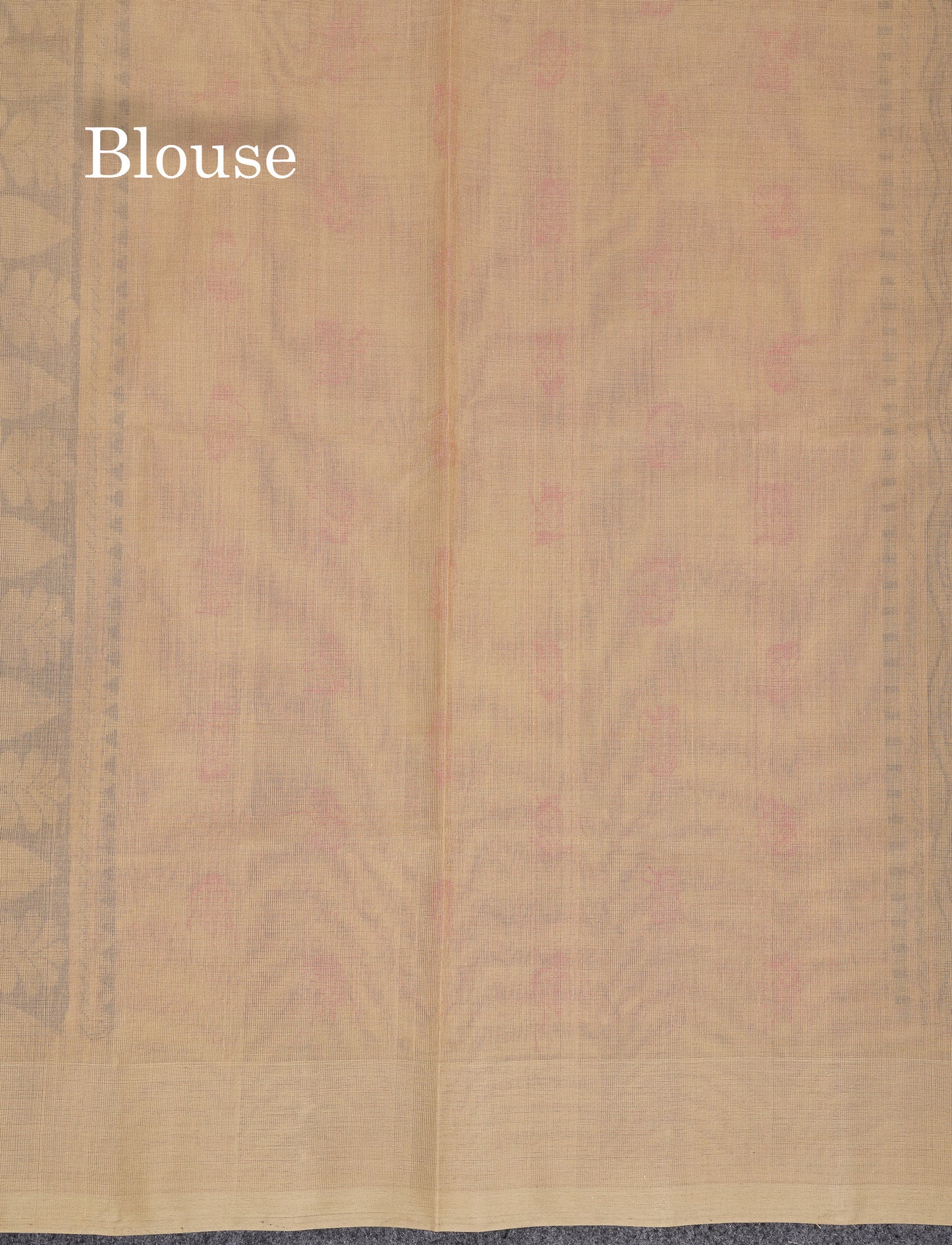 Beautiful Pink Thread Work Butta Handloom Pure Cotton Saree With Contrast Sandal Blouse