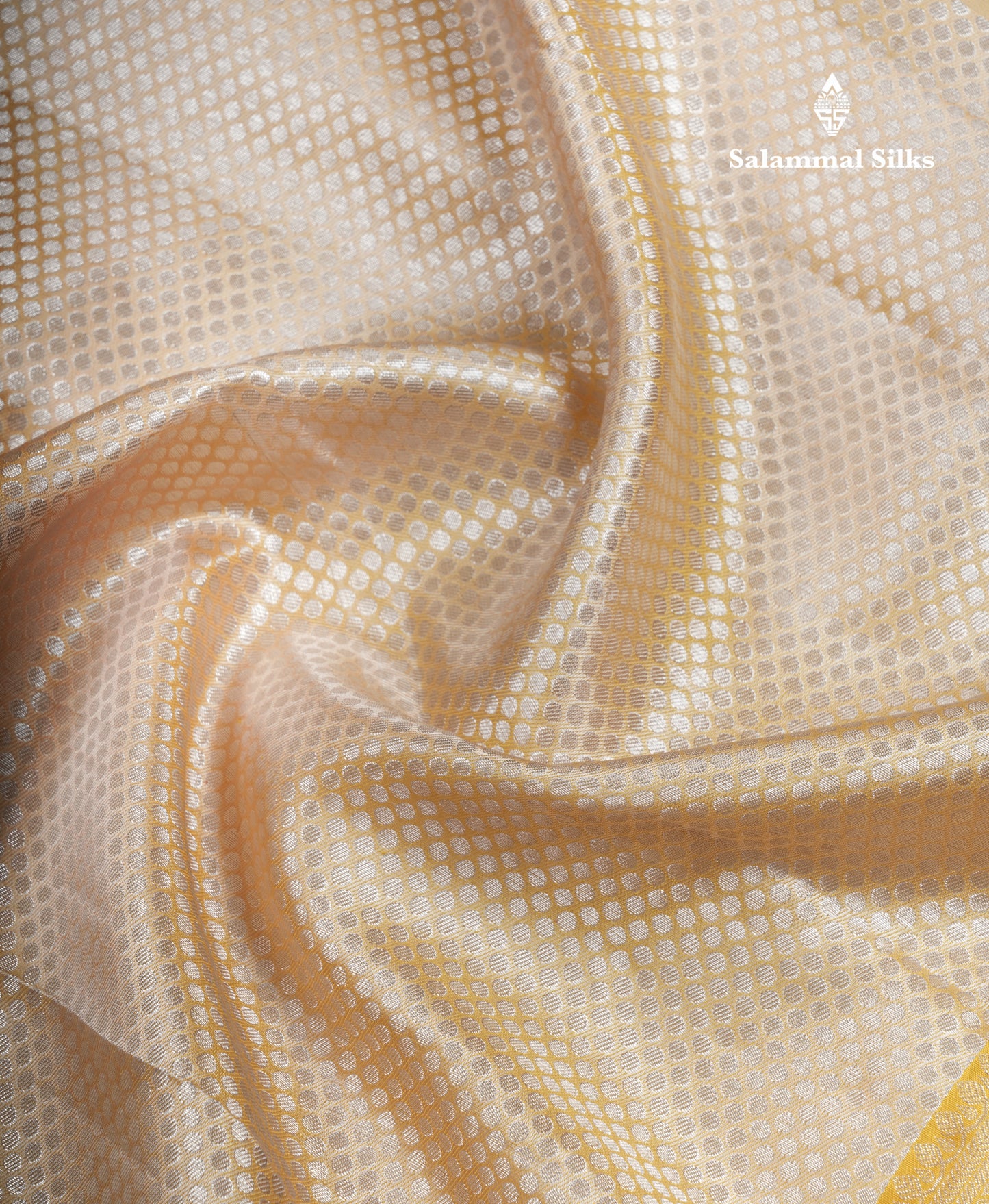Sandal Bridal Pure Kanjivaram Silk Saree With Contrast Mustard Yellow Menakari Work Evening Morning Border