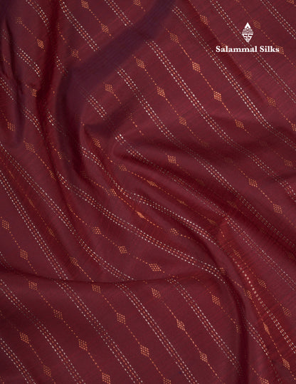 Beautiful Dark Maroon Fancy Pure Kanjivaram Silk Saree With Contrast Peacock Green Blouse