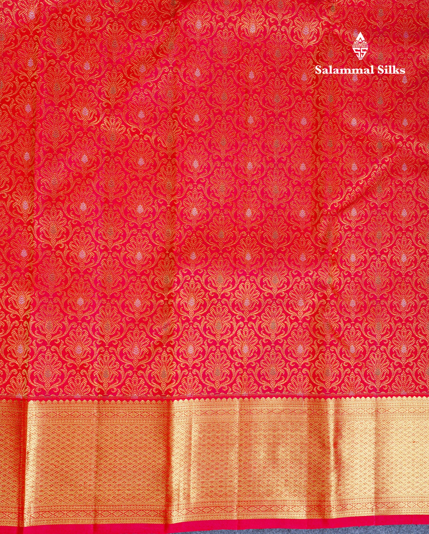 Reddish Maroon Menakari Work Bridal Pure Kanjivaram Silk Saree With Traditional Border