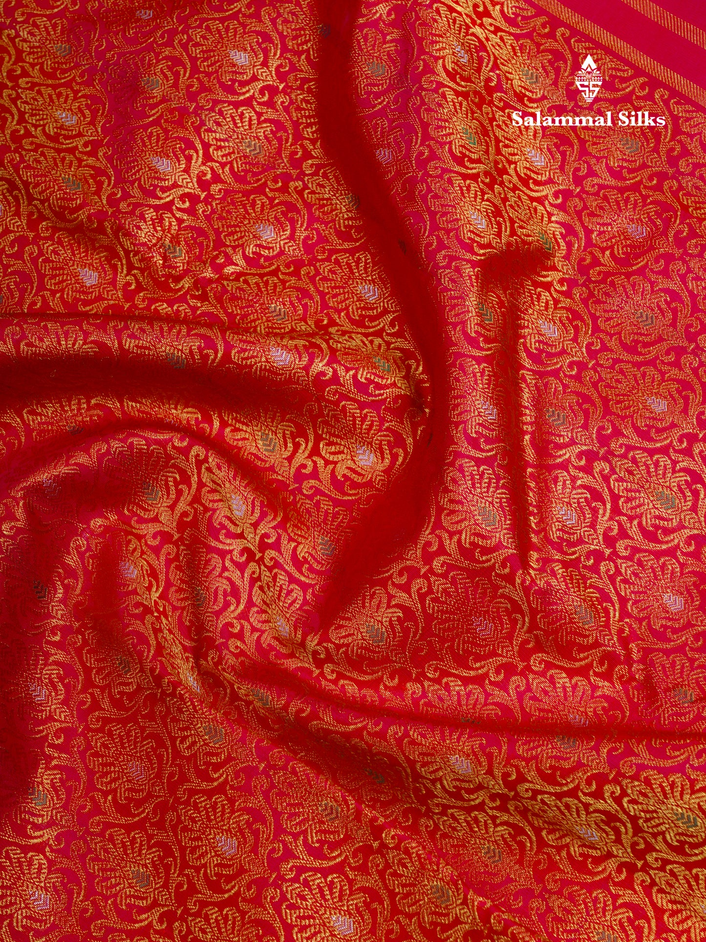 Reddish Maroon Menakari Work Bridal Pure Kanjivaram Silk Saree With Traditional Border