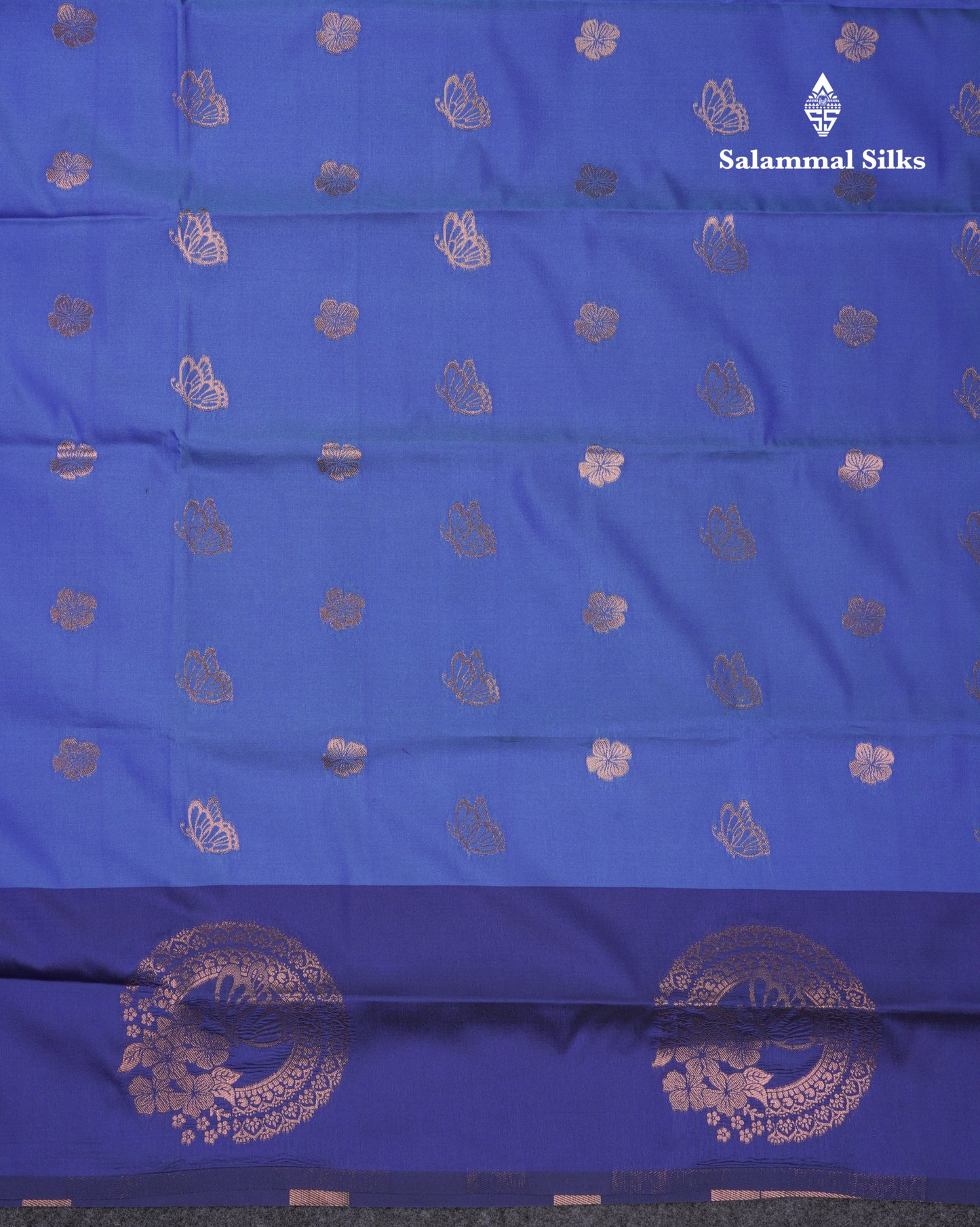 Beautiful Dark Purple Butterfly Design Semi Soft Silk Saree With Contrast Dark Magenta Fancy Border