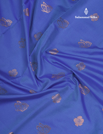 Beautiful Dark Purple Butterfly Design Semi Soft Silk Saree With Contrast Dark Magenta Fancy Border