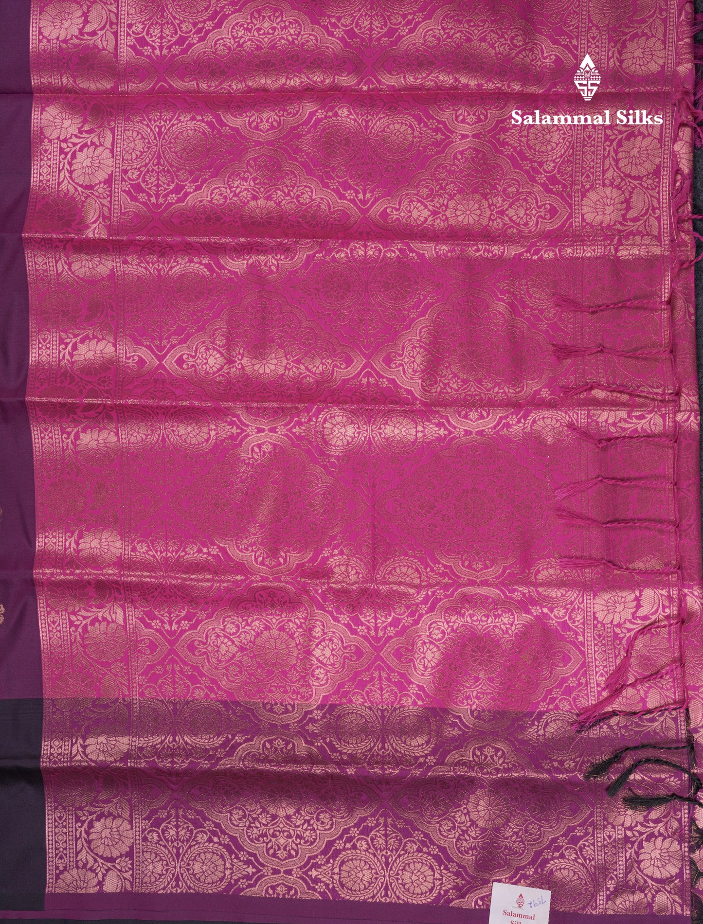 Beautiful Dark Purple Butterfly Design Semi Soft Silk Saree With Contrast Dark Magenta Fancy Border