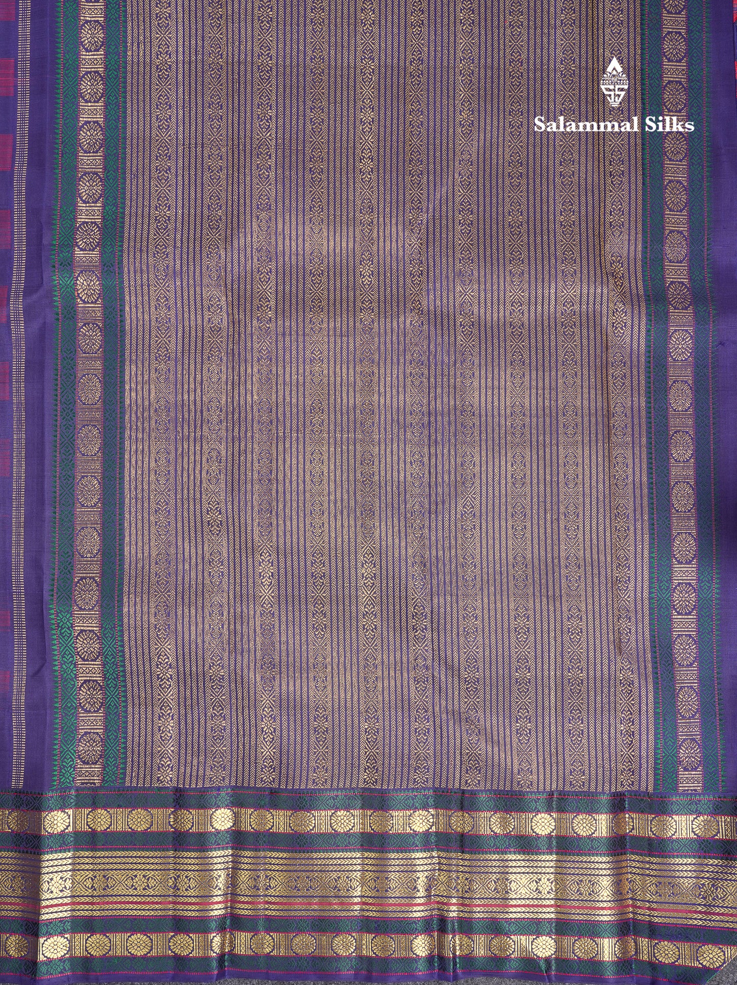 Beautiful Maroon & Navy Blue Pure Kanjivaram Silk Saree With Contrast Navy Blue Traditional Border