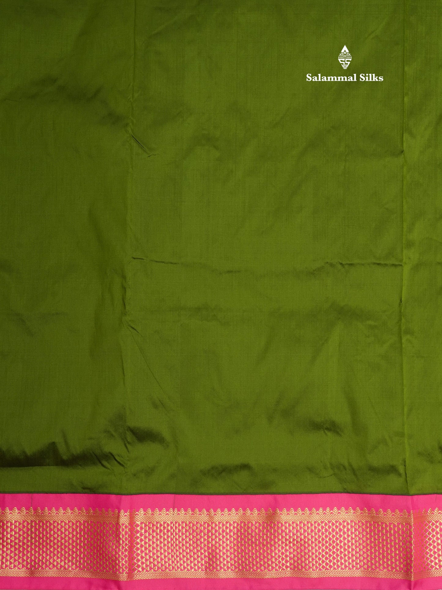 11 Yards Semi Silk Saree Royal Blue with Contrast Pink Border