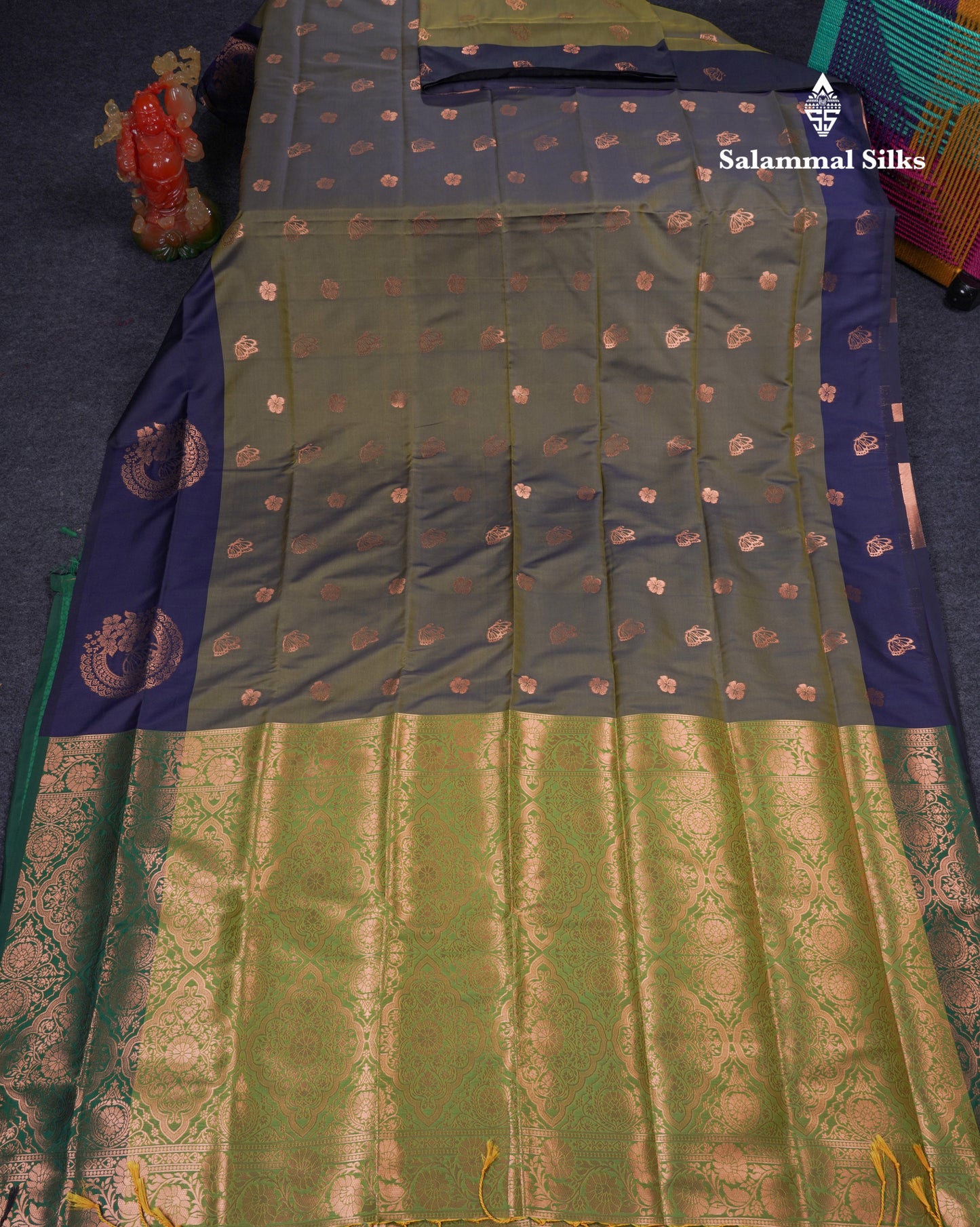 Beautiful Dark Purple Butterfly Design Semi Soft Silk Saree With Contrast Dark Magenta Fancy Border