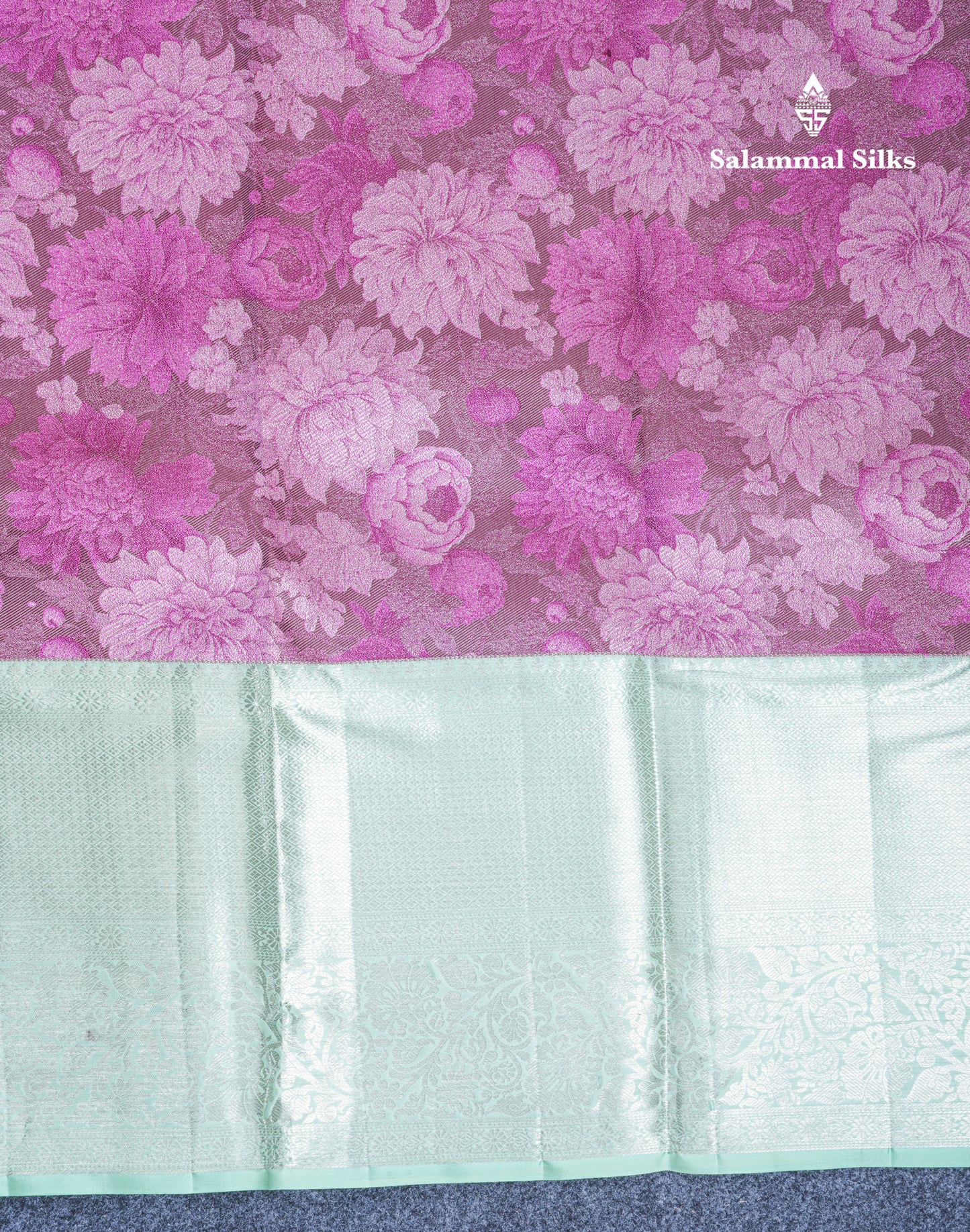 Pinkish Brown Colour Pure Kanjivaram Fancy Silk Saree with Rexona Green Border