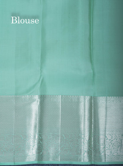 Pinkish Brown Colour Pure Kanjivaram Fancy Silk Saree with Rexona Green Border