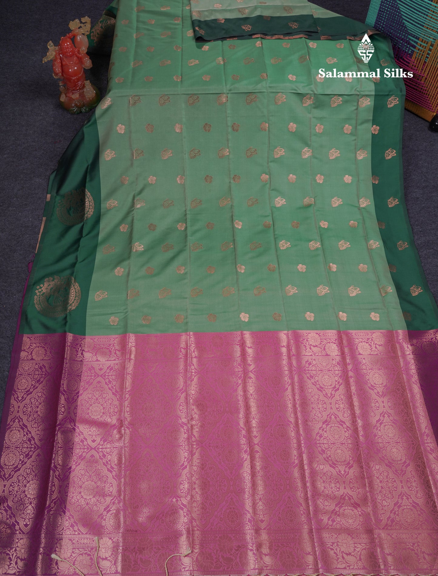 Beautiful Dark Purple Butterfly Design Semi Soft Silk Saree With Contrast Dark Magenta Fancy Border
