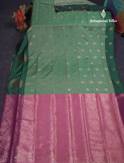 Beautiful Dark Purple Butterfly Design Semi Soft Silk Saree With Contrast Dark Magenta Fancy Border