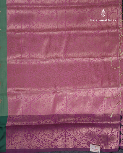 Beautiful Dark Purple Butterfly Design Semi Soft Silk Saree With Contrast Dark Magenta Fancy Border