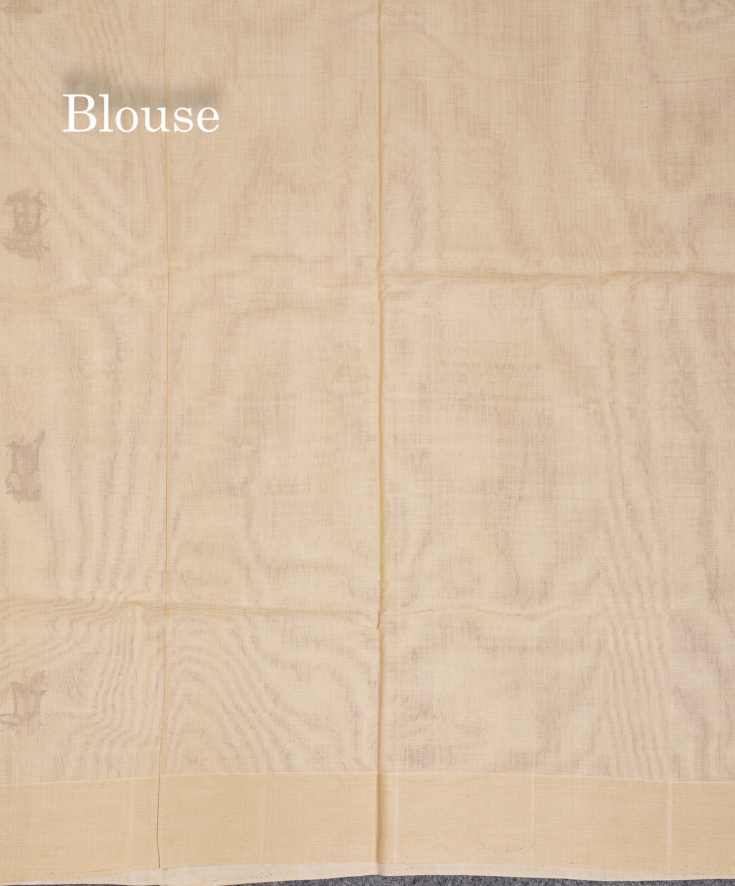 Beautiful White Thread Work Butta Handloom Pure Cotton Saree With Contrast Cream Sandal Blouse