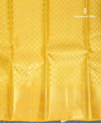 Gold Tissue Bridal Pure Kanjivaram Silk Saree With Traditional Border