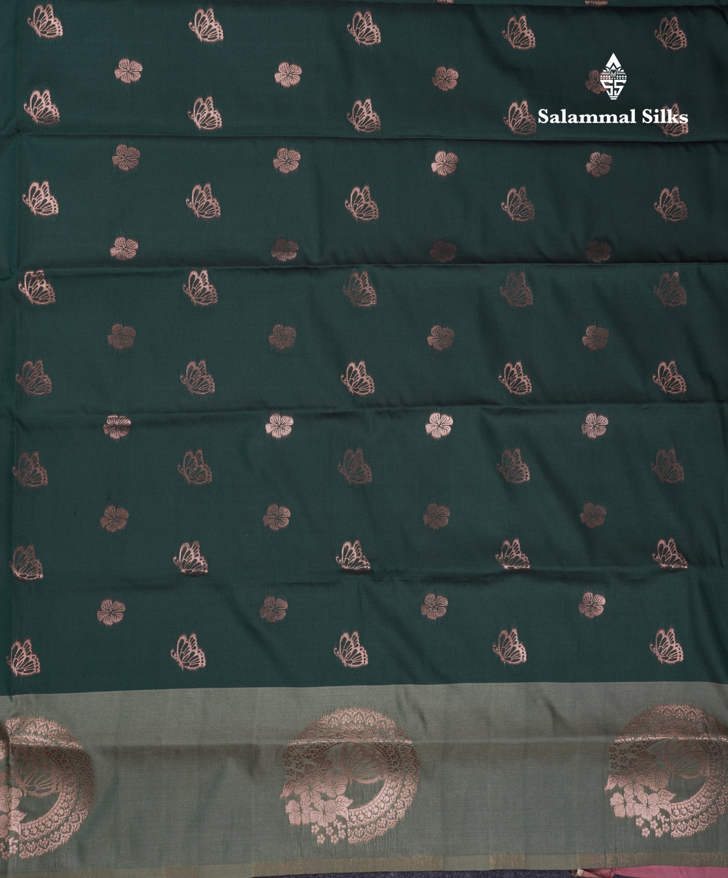 Beautiful Dark Purple Butterfly Design Semi Soft Silk Saree With Contrast Dark Magenta Fancy Border