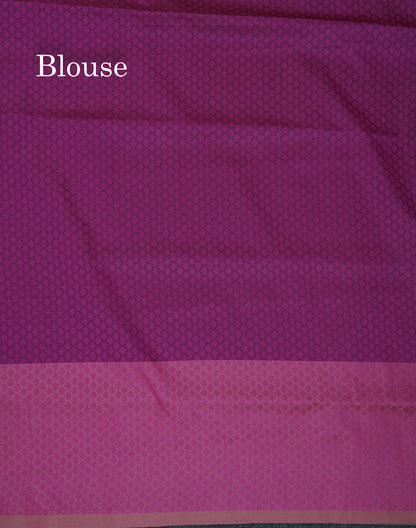 Beautiful Dark Purple Butterfly Design Semi Soft Silk Saree With Contrast Dark Magenta Fancy Border